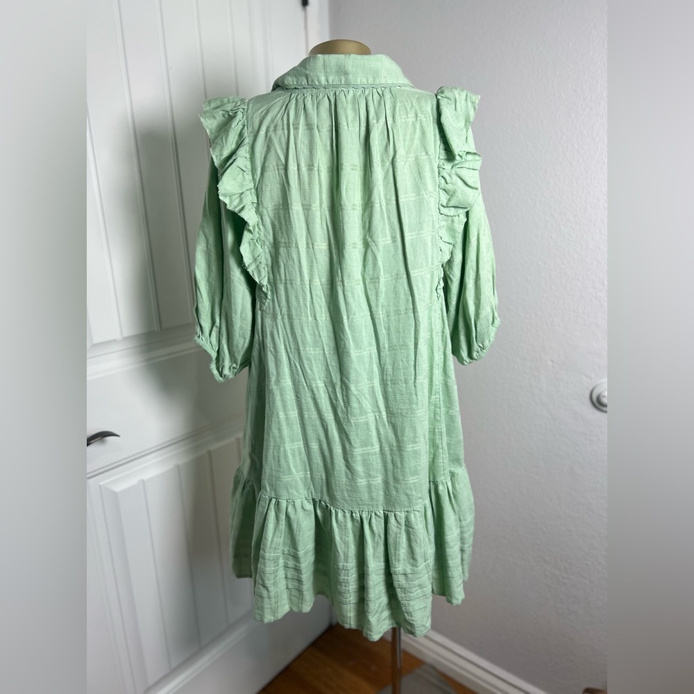 Free People Sage Green Ruffle Tunic Dress - Picture 8 of 14